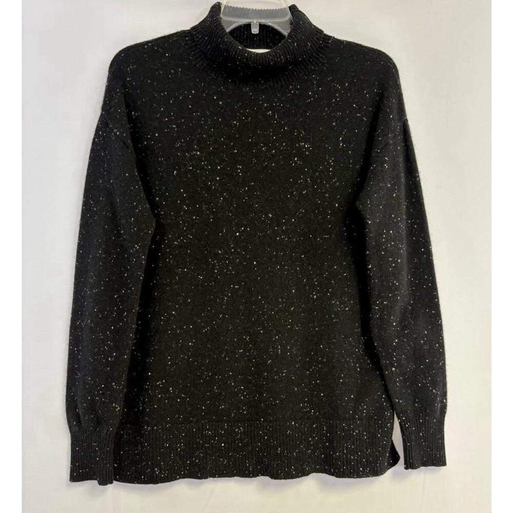 Bella Dahl Black Cashmere Speckled Turtleneck Sweater Size Women's XS - Picture 4 of 14